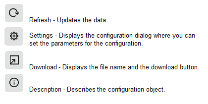 This image describes the Show Configuration controls.