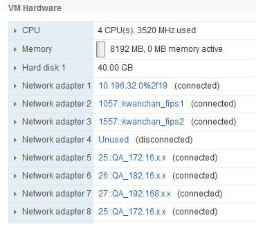 The VM Hardware screenshot is described above.