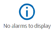 This screen capture shows an example of a message that a Widget can display to tell you that there is no data to display.