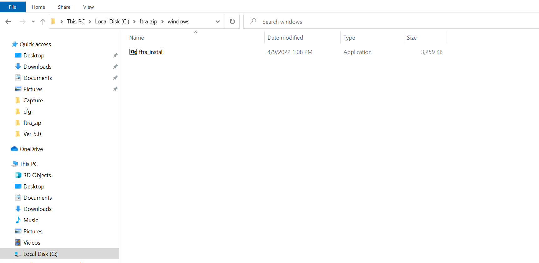 Exploring the FTRA 4.X CD Using Windows Explorer