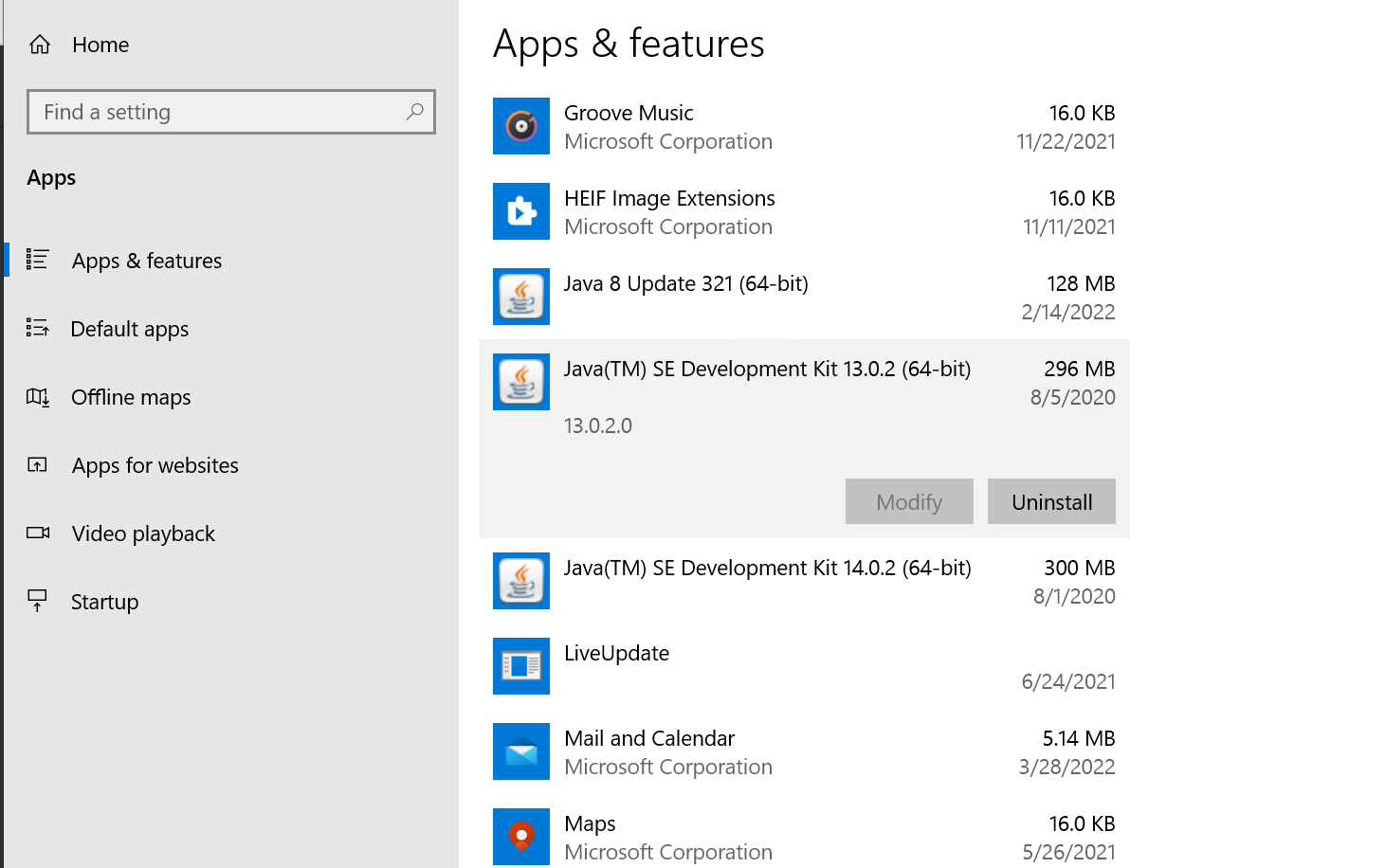 Adding or Removing Program Window