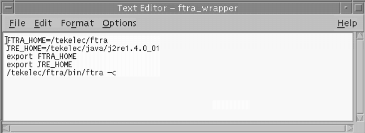 FTRA wrapper script example for LINUX