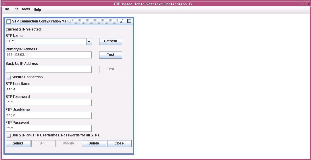 STP Configuration Record