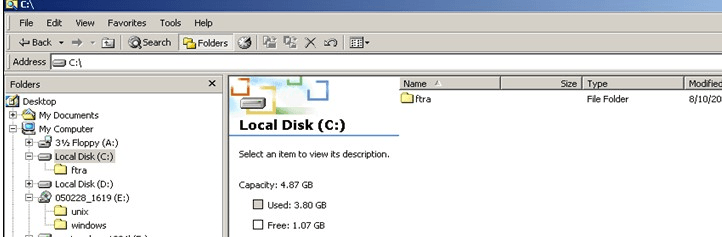 Renaming New Folder to ftra