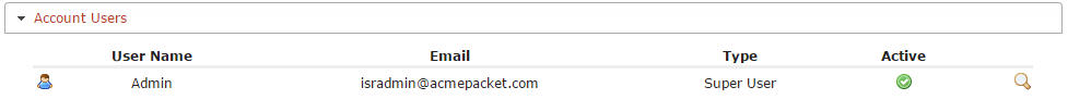 This screenshot shows the Account page's user details This screenshot shows the Account page's user details