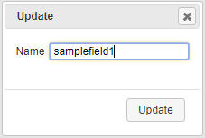 THis screenshot shows the Custom Data Fields' update dialog box.