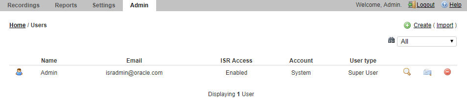 This screenshot shows the Users page. This screenshot shows the Users page.