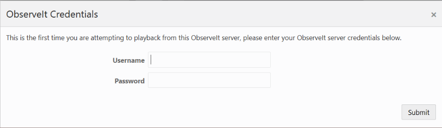 This screenshot shows the ObserveIT Credentials page.