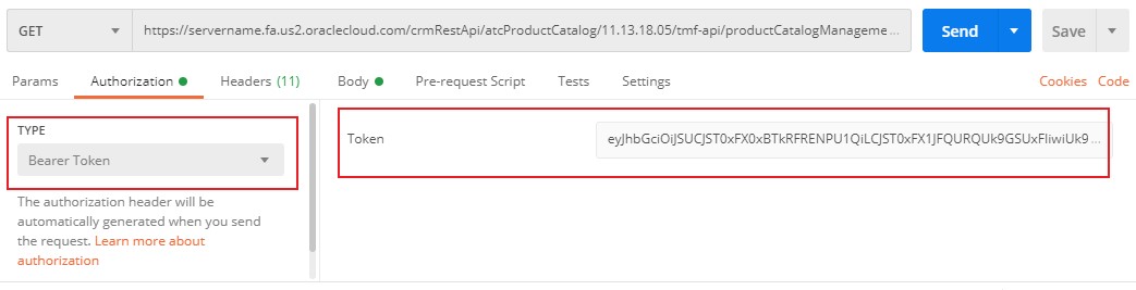 Postman example with authorization key and token. Postman example with authorization key and token.