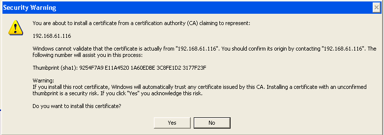 Security Warning