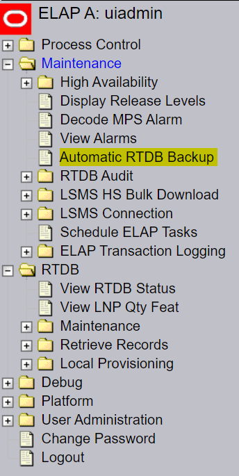 Automatic RTDB Backup Menu Item Automatic RTDB Backup Menu Item
