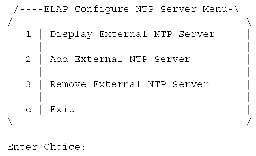 Configure NTP Server Output