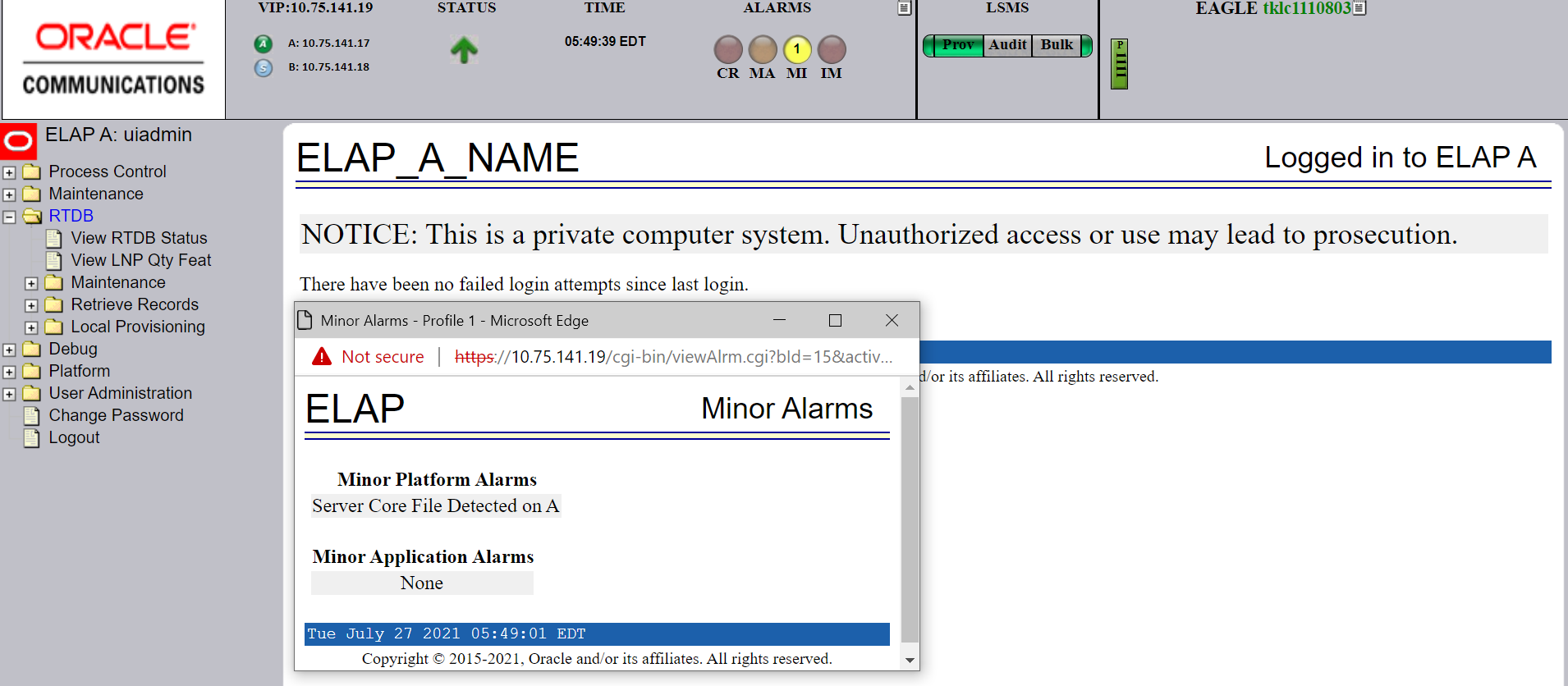 Viewing Alarm Details Viewing Alarm Details