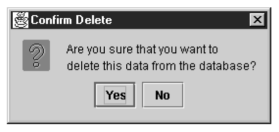 Delete Confirmation Window