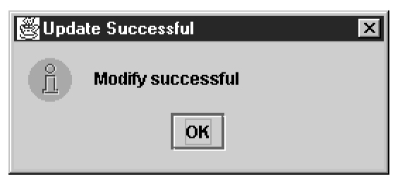 Modify Successful