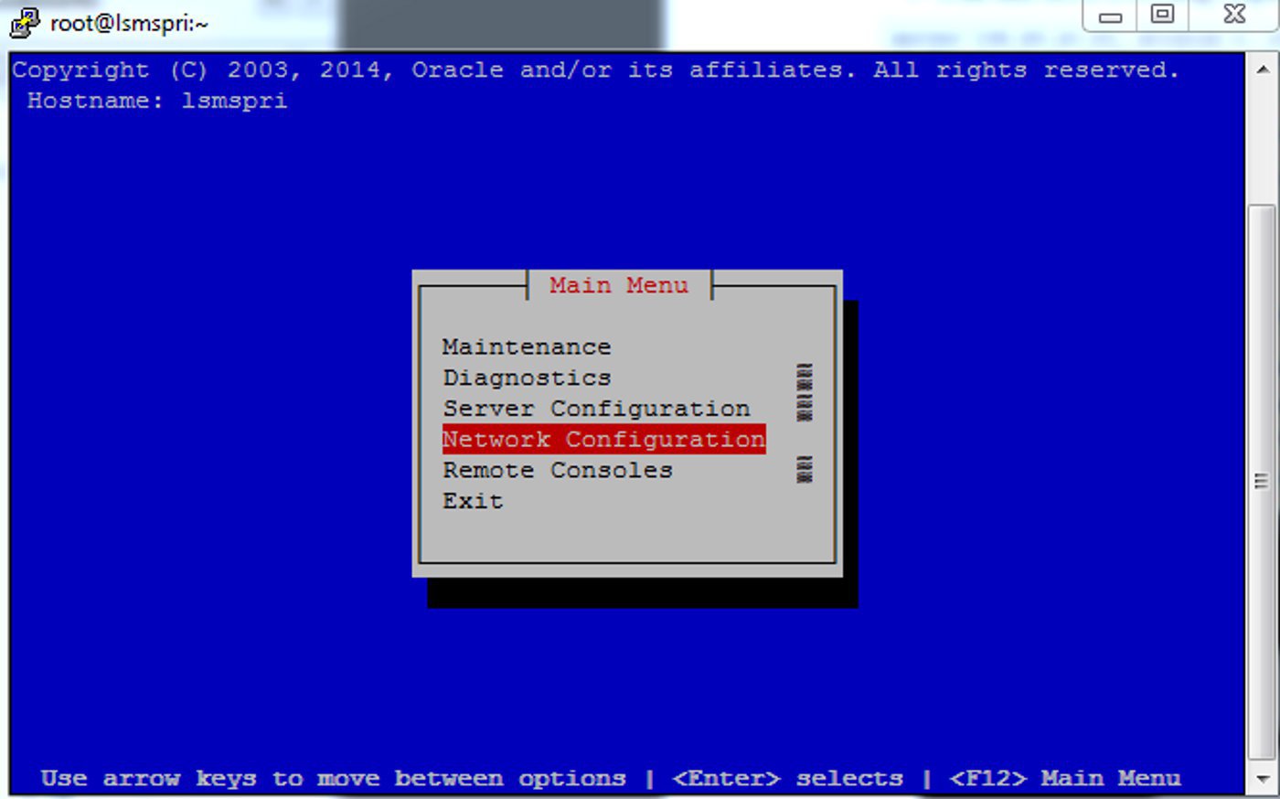 Selecting the Network Configuration