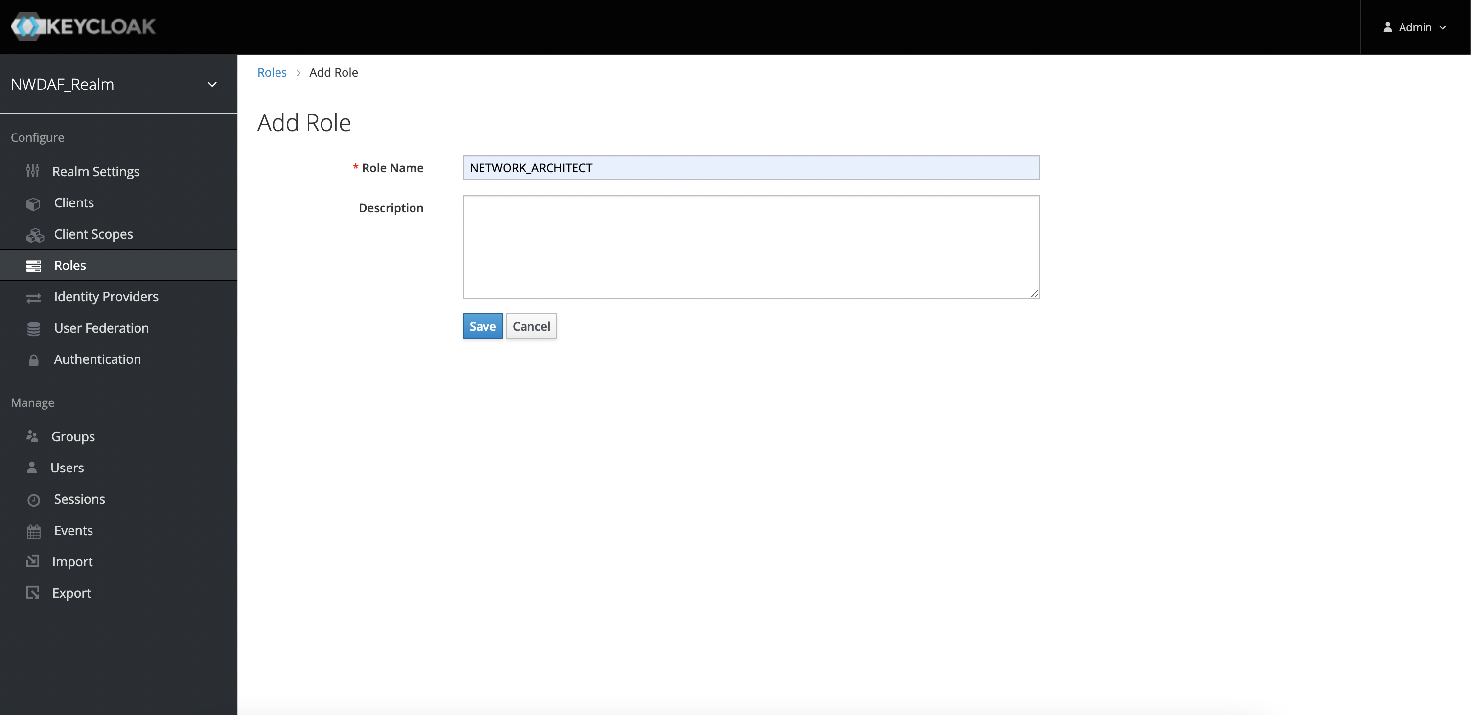 OCNWDAF Console Configuration