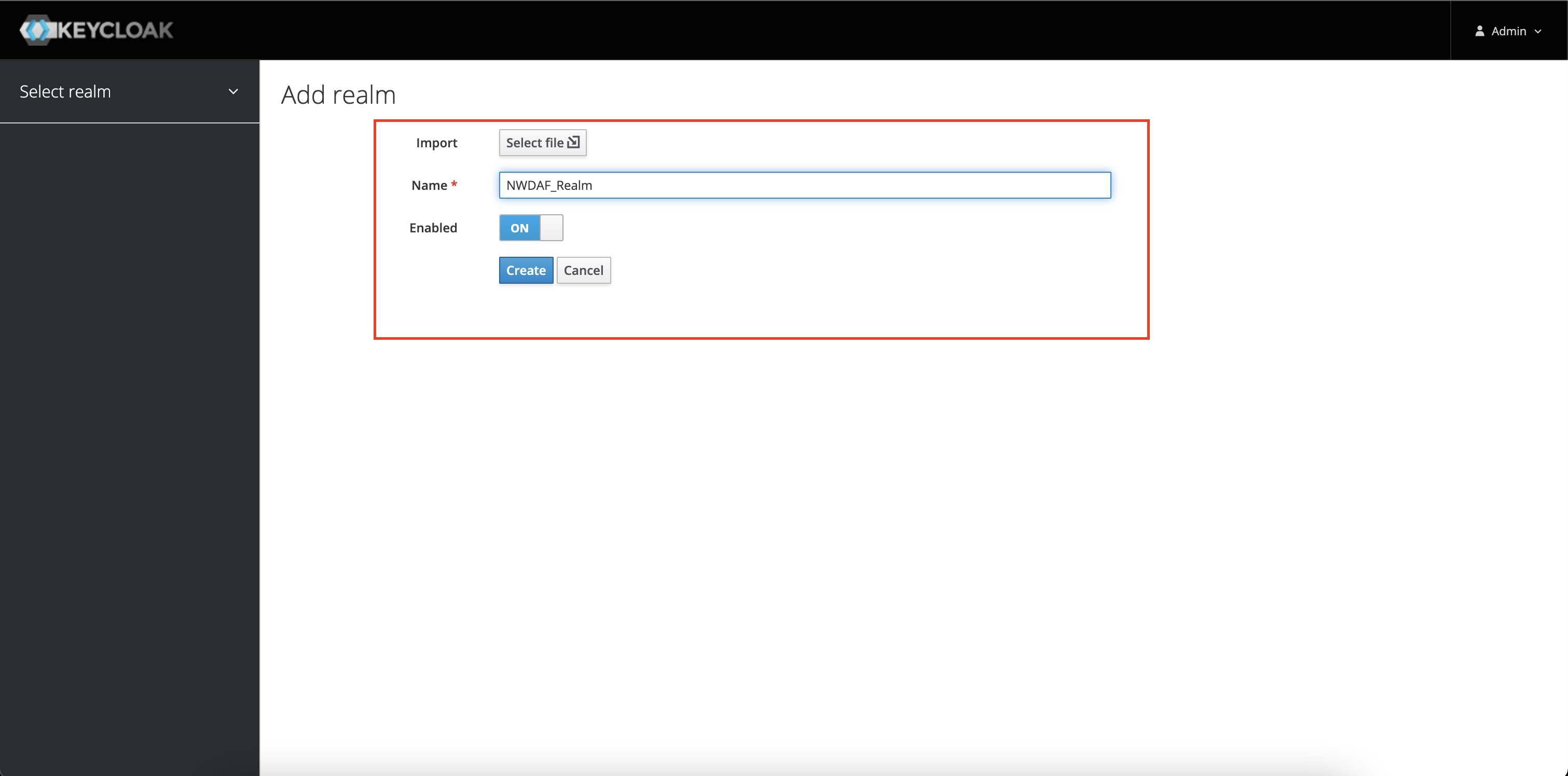 OCNWDAF Console Configuration