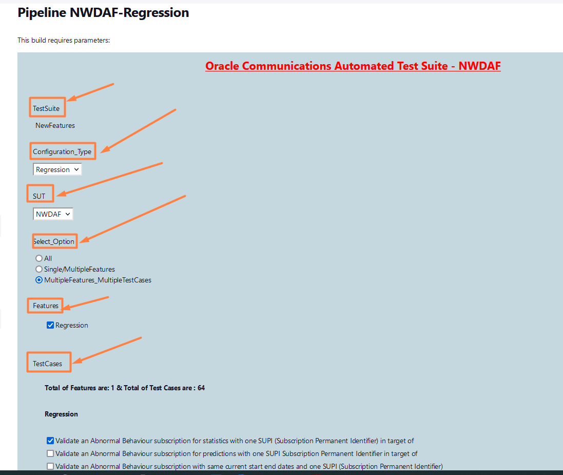 Multiple Features and Testcases