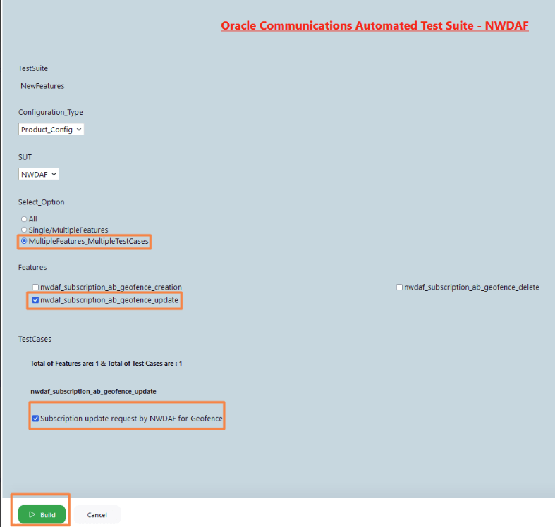 Multiple Features and Testcases
