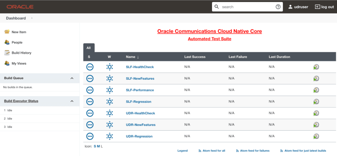 Sample Screen: UDR Home Page