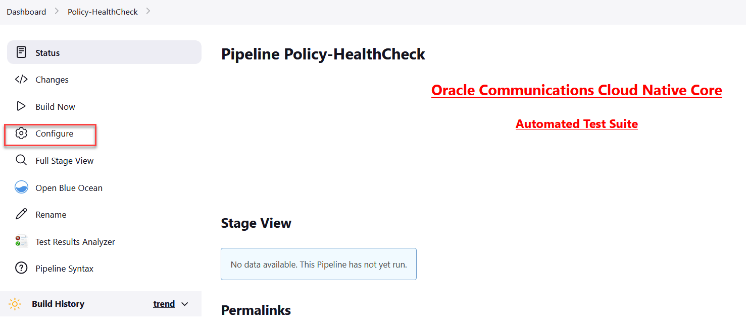Configure Healthcheck