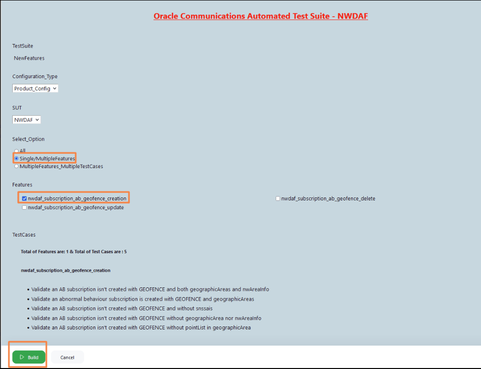 Single/Multiple Features Single/Multiple Features