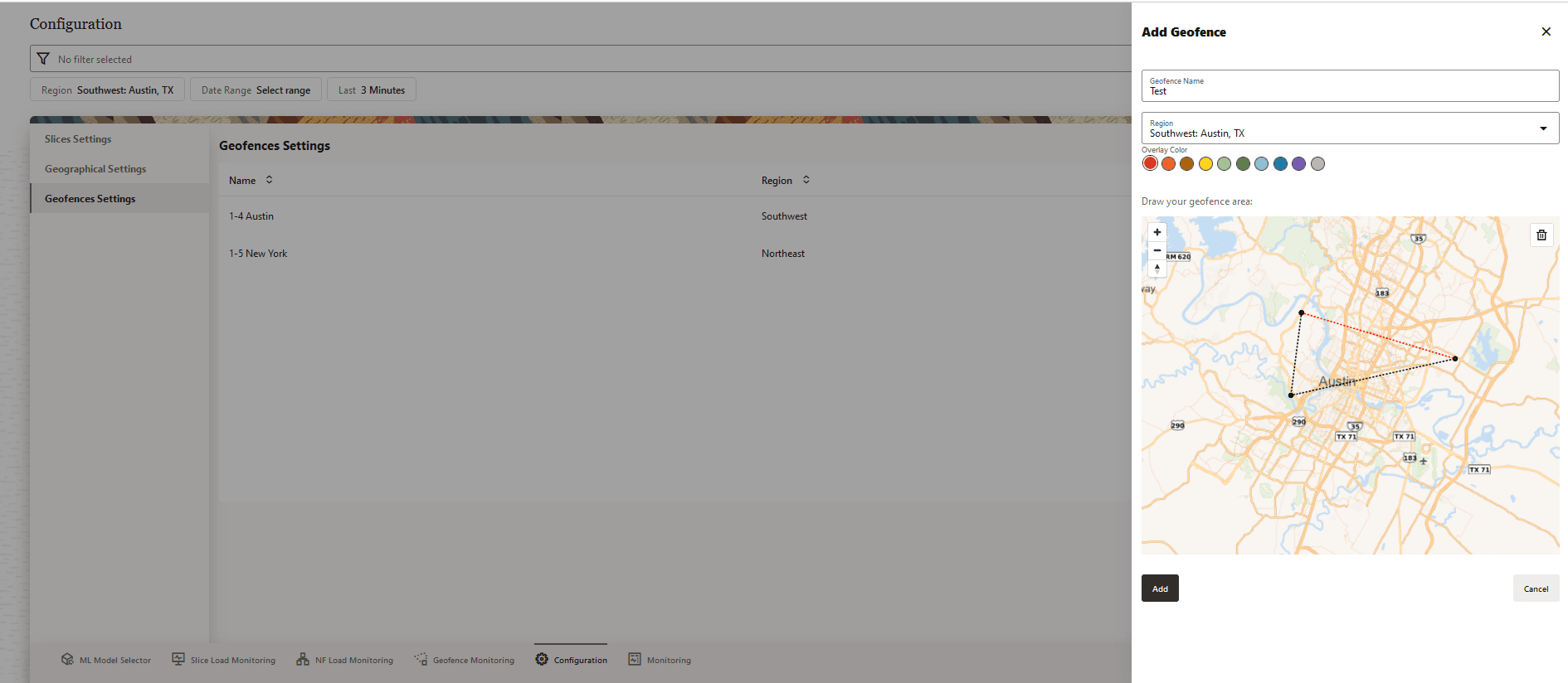 Add geofence Add geofence
