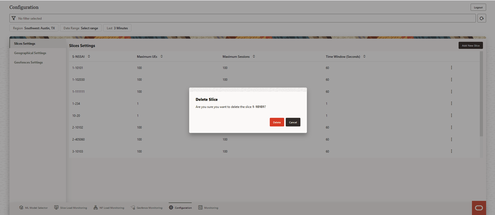 Delete Slice Delete Slice