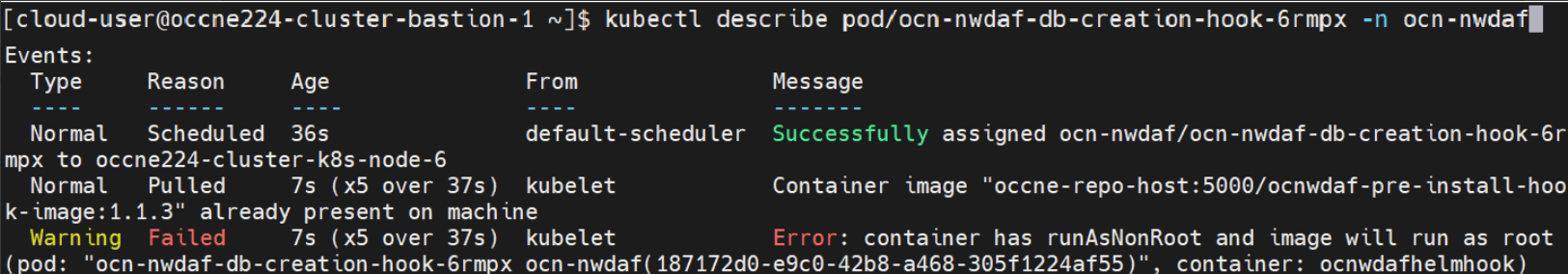 Sample Error Message