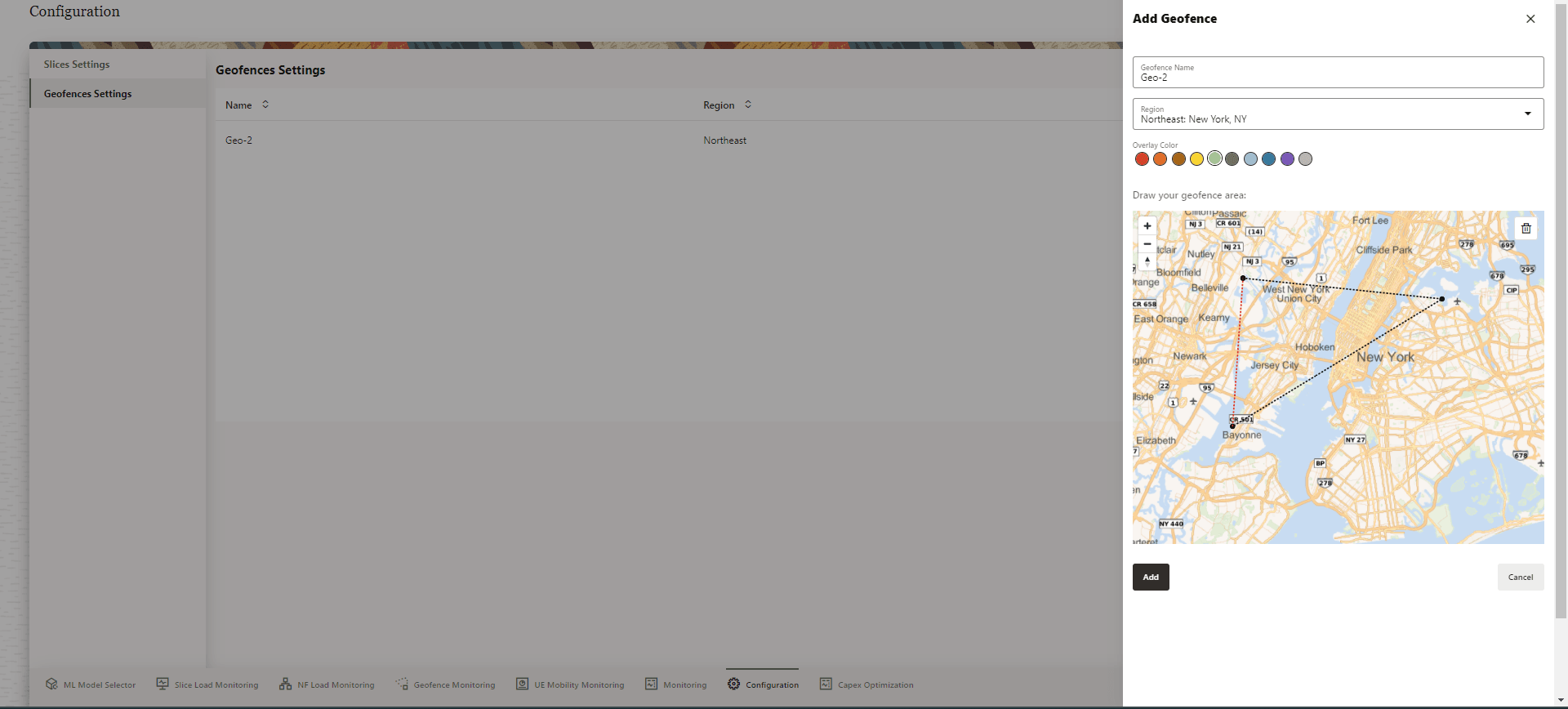 Add Geofence Add Geofence