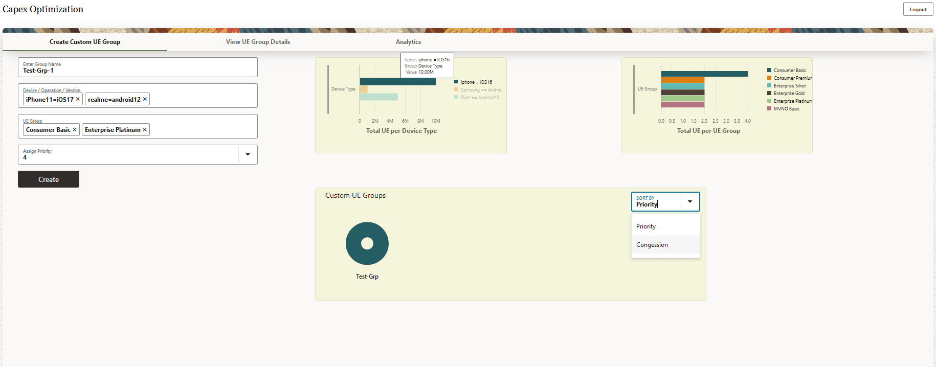 Create UE Group Create UE Group