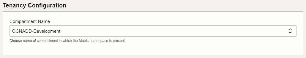 Tenancy Configuration