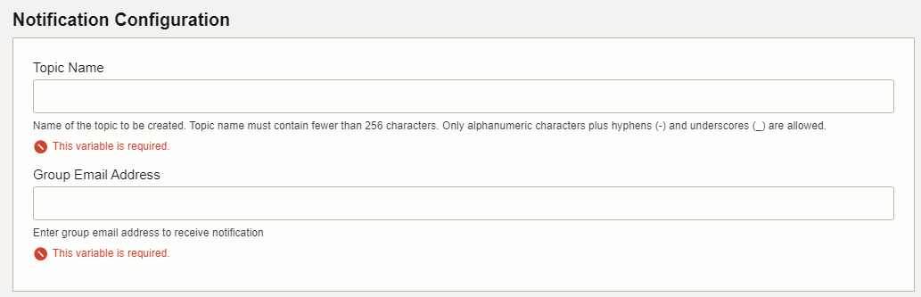 Notification Configuration
