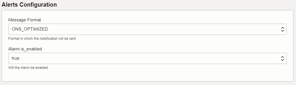 Alerts Configuration