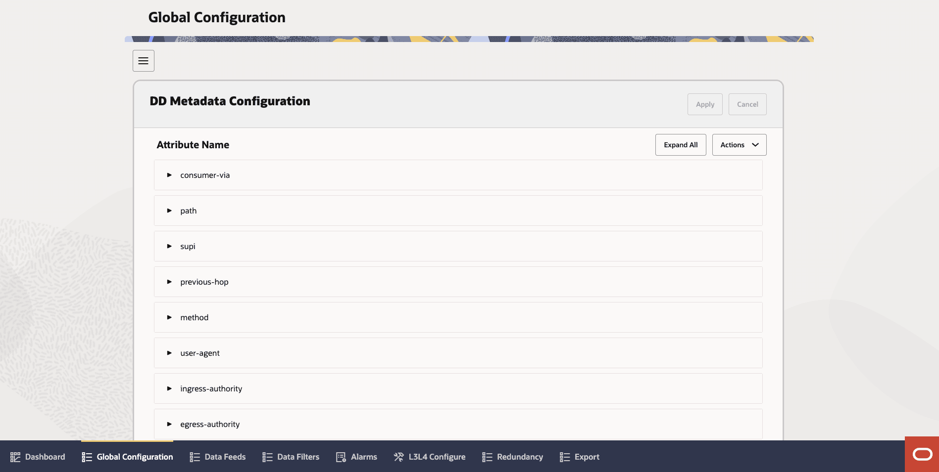 DD Metadata Configuration