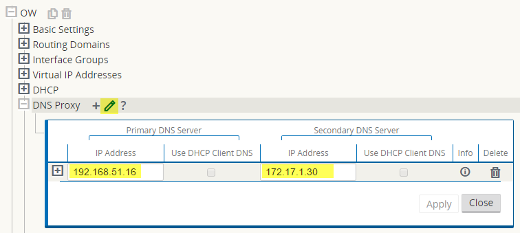 Enabling Dns Proxy