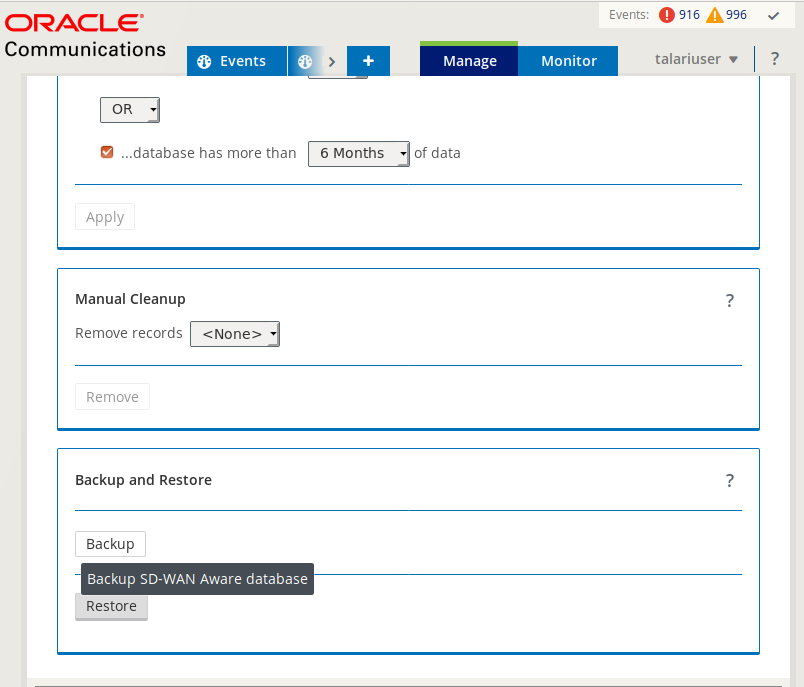 Backup and restore options B Backup and restore options B