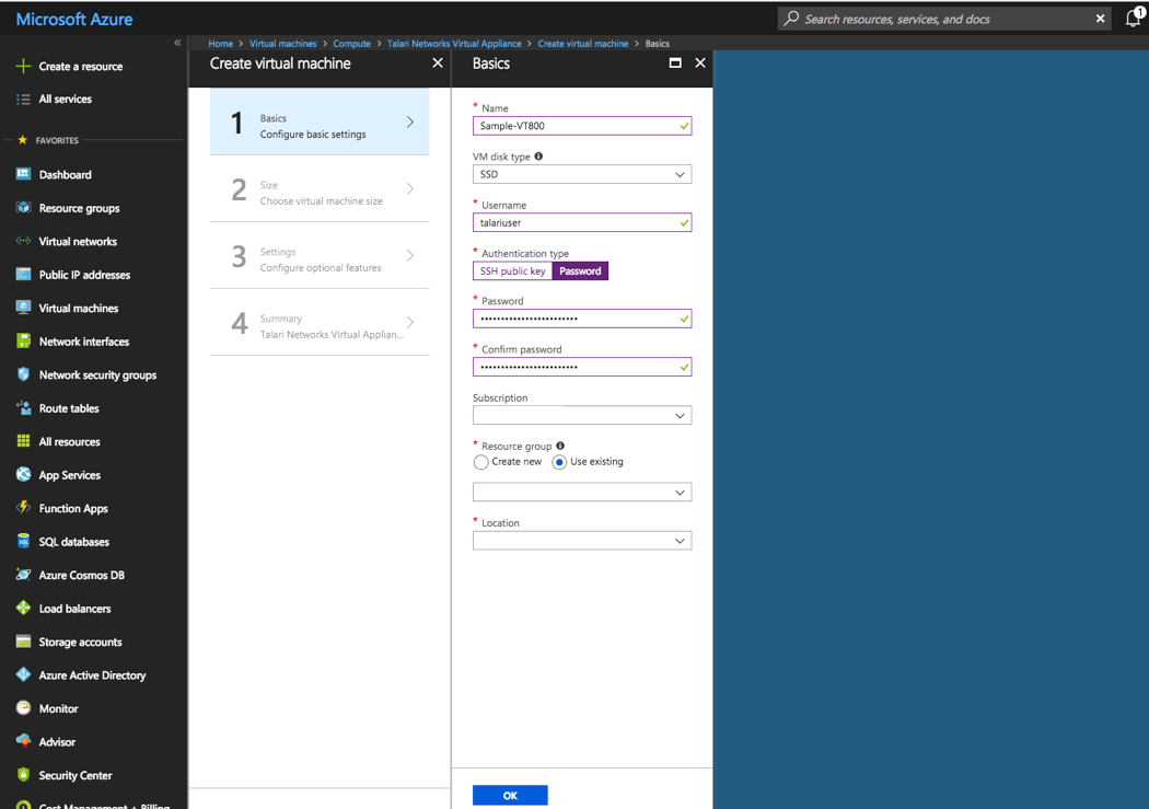 Create Virtual Machine: Configure Basic Settings