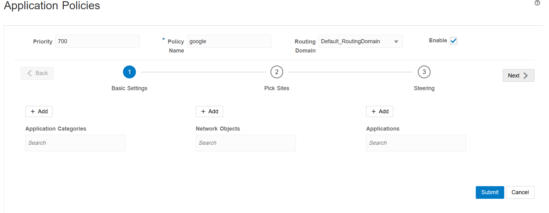 Image showing app policy config