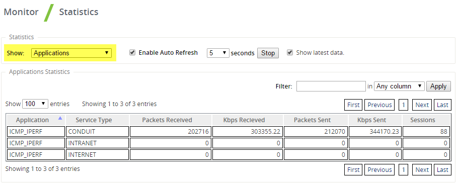 Image showing how to track QoS by application