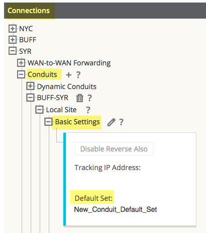 Image showing dynamic conduit basic settings