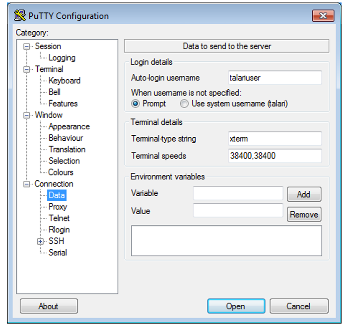 Putty configuration. Putty. Putty настройка Server. Auto Logger.