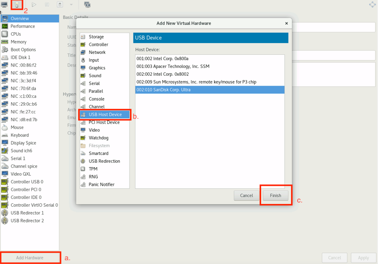 Image showing the add new virtual hardware dialog box