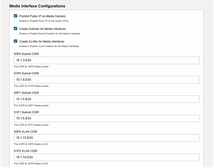 Media Interface Configuration Dialog, part 1 Media Interface Configuration Dialog, part 1