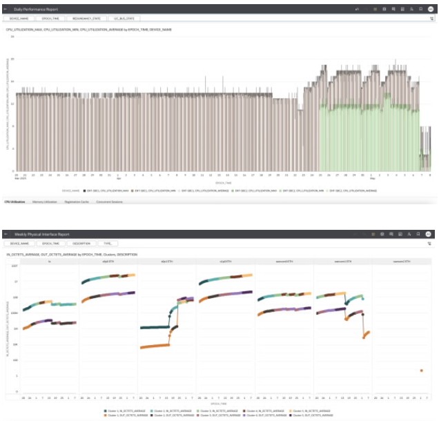 This screenshot provides an example of two canned reports.