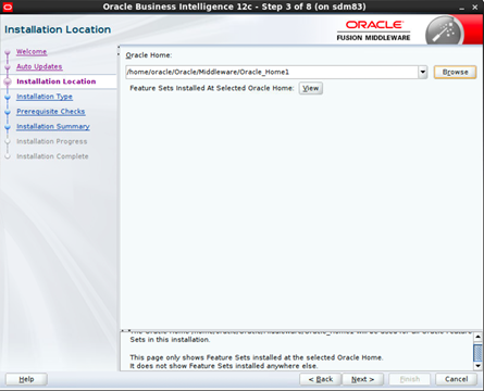 Configure installation location