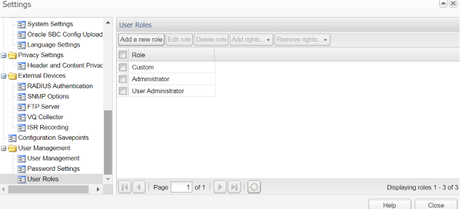 Default user roles in the Mediation Engine Default user roles in the Mediation Engine