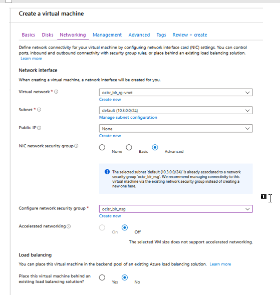 Network configuration