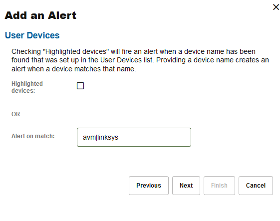 Example configuration for detecting any AVM or Linksys devices Example configuration for detecting any AVM or Linksys devices